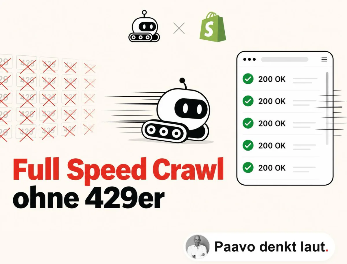 Full Speed Crawl ohne 429er in Shopify Visual