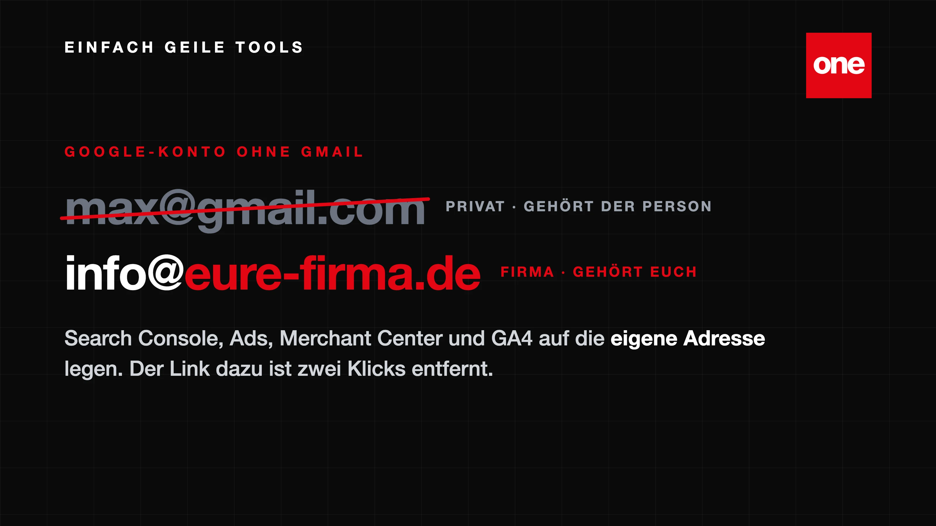 Google-Konto mit eigener E-Mail-Adresse erstellen (ohne Gmail) Visual
