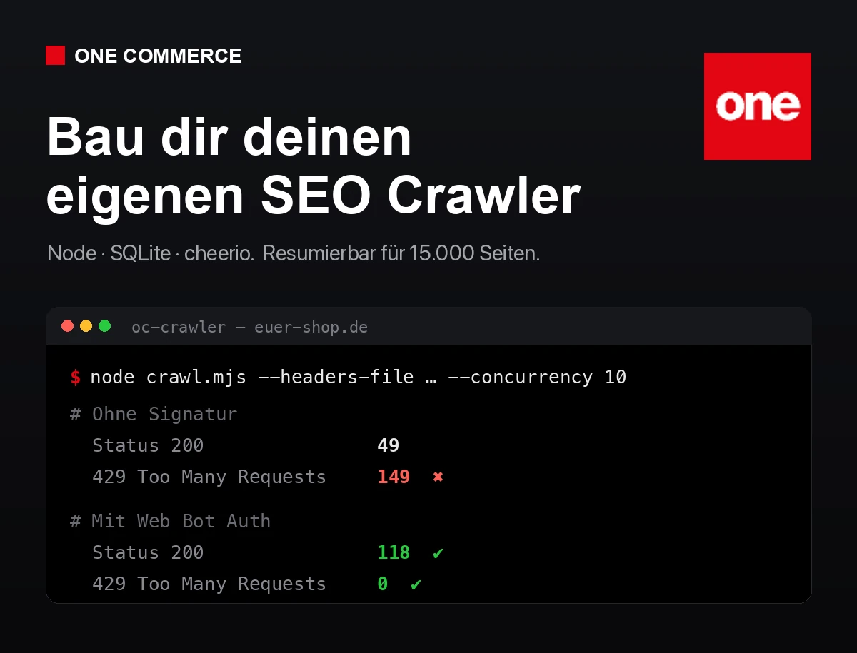 Bau dir deinen eigenen SEO Crawler Visual