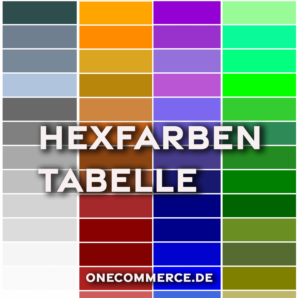 HEXWERT / HTML Farbtabelle
