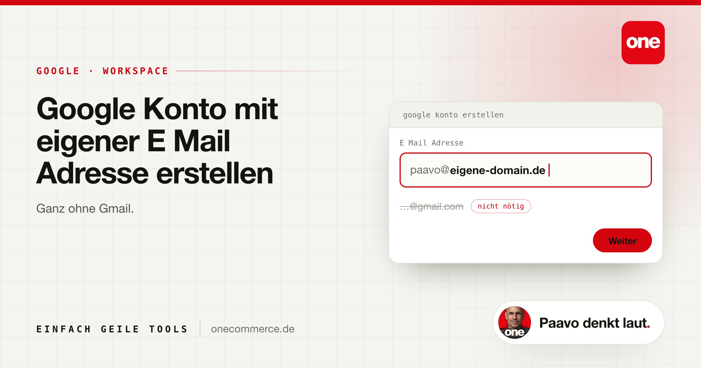 Sharing Bild zum Beitrag Google-Konto mit eigener E-Mail-Adresse erstellen (ohne Gmail)