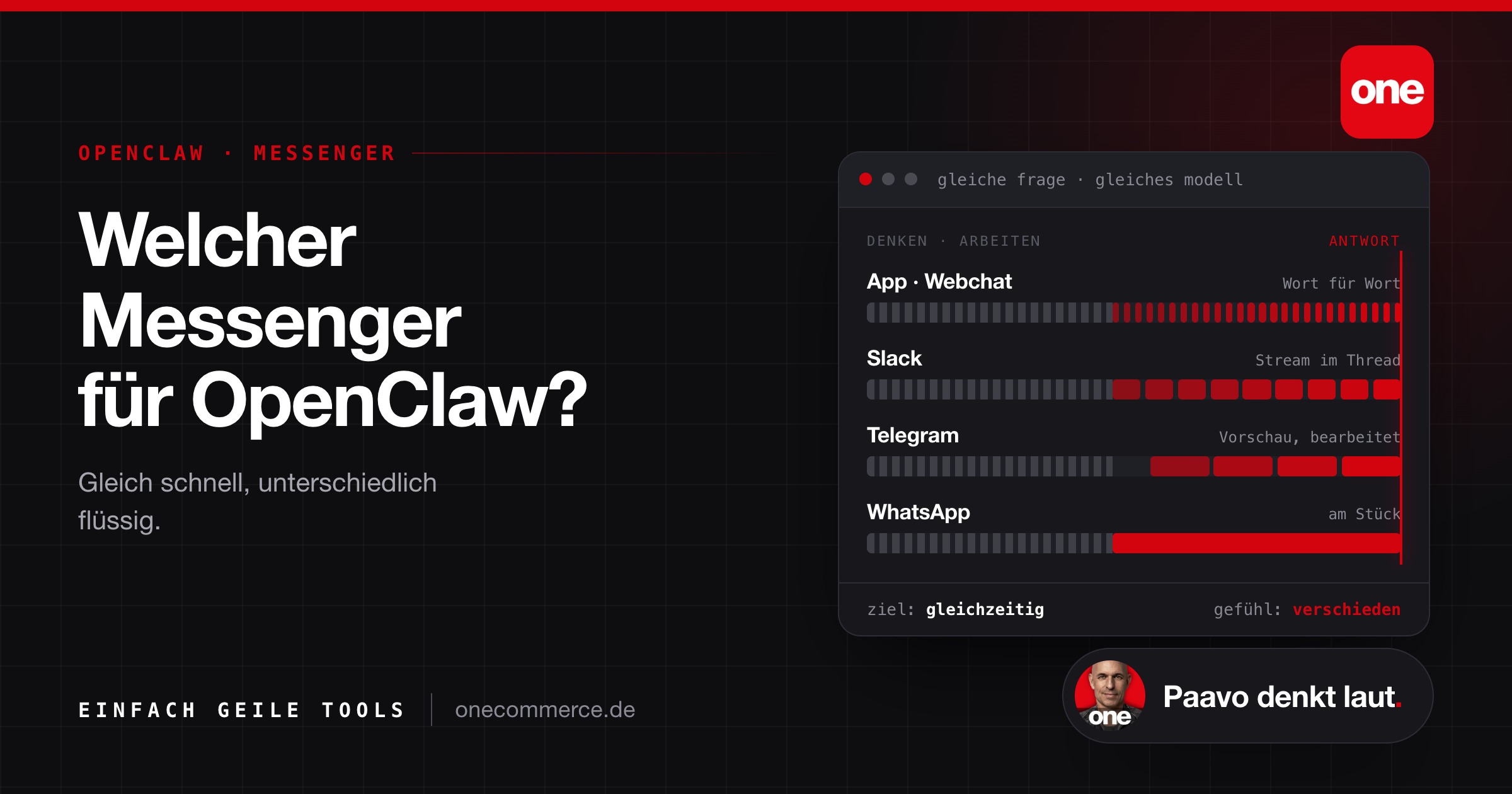 Sharing Bild zum Beitrag Welcher Messenger für OpenClaw? Warum kein Kanal schneller ist und welcher sich trotzdem besser anfühlt