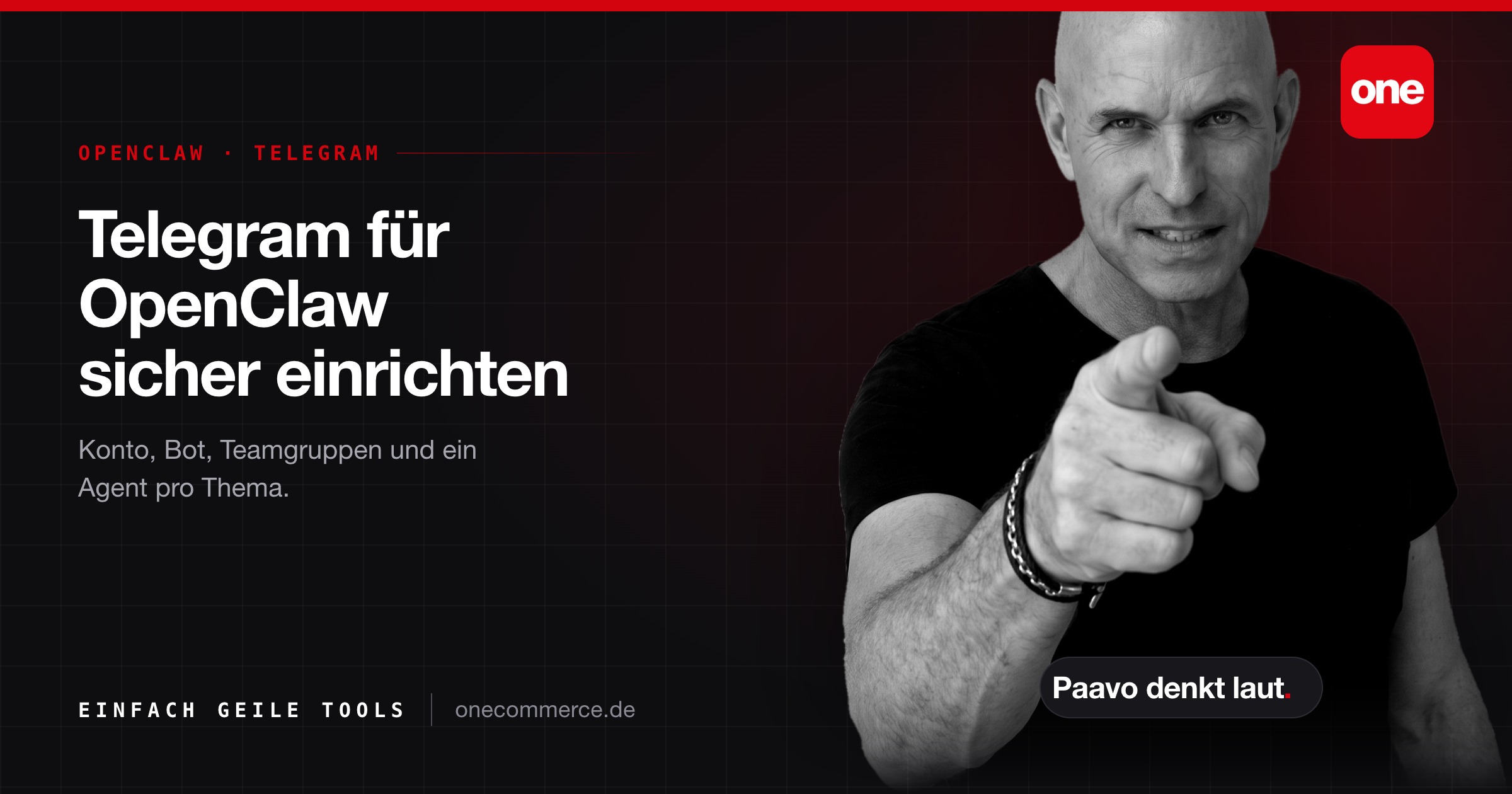 Telegram für OpenClaw sicher einrichten: Konto, Bot, Teamgruppen, Themen und ein Agent pro Thema Cover